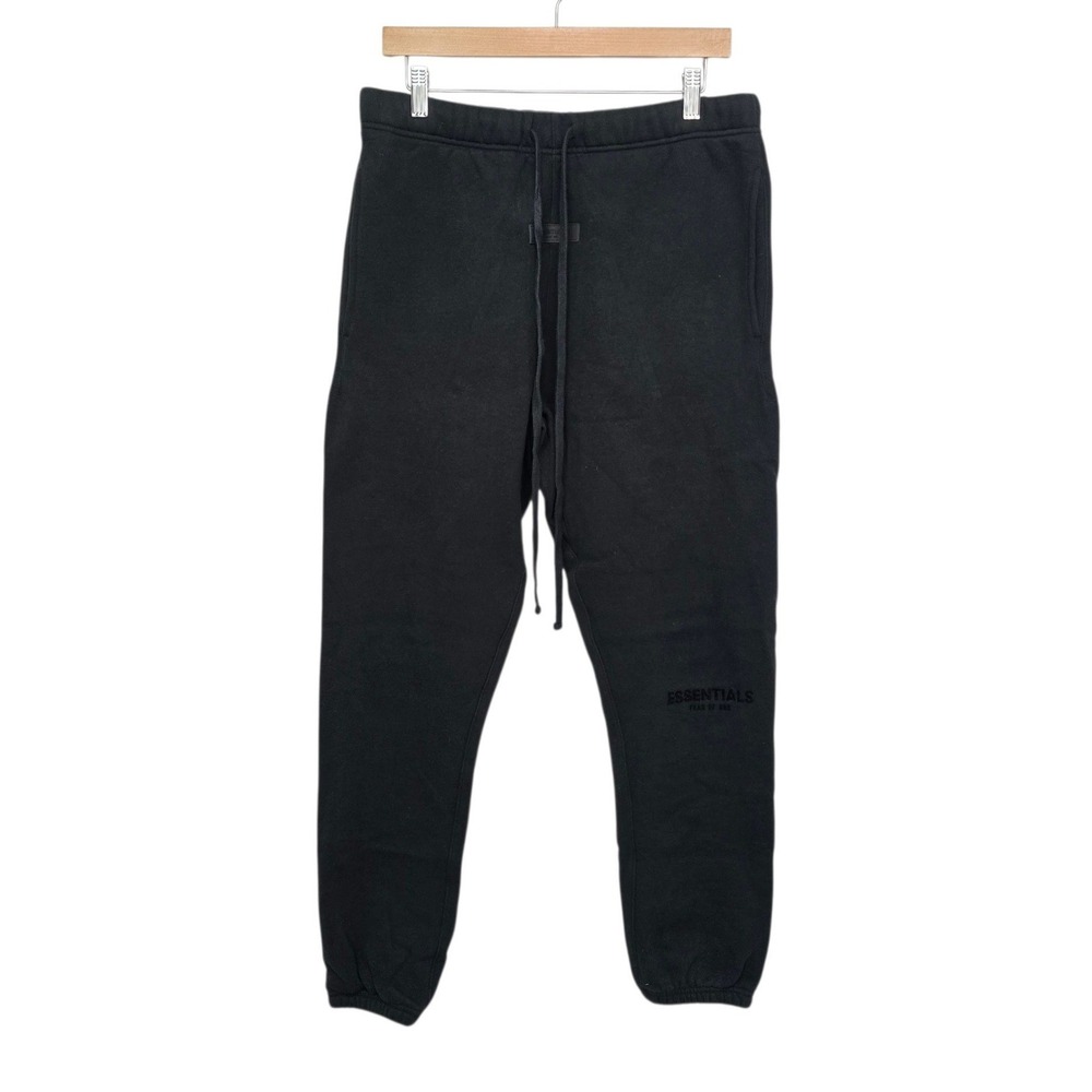 Fear of God Essentials Mens Black Fleece Jogger Sweatpants Size Medium